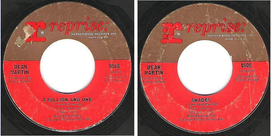 Martin, Dean / A Million and One (1966) / Reprise 0500 (Single, 7&quot; Vinyl)