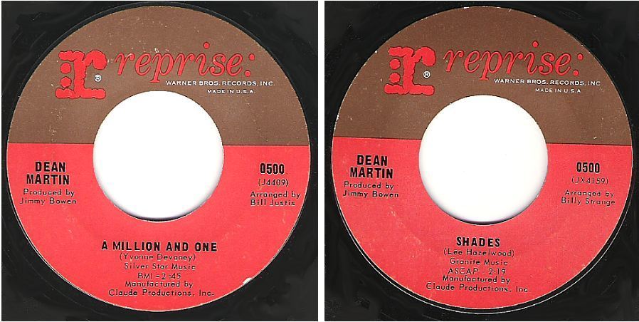 Martin, Dean / A Million and One (1966) / Reprise 0500 (Single, 7&quot; Vinyl)