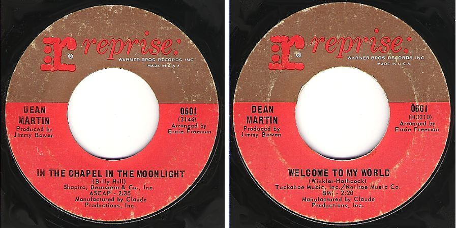 Martin, Dean / In the Chapel in the Moonlight (1967) / Reprise 0601 (Single, 7&quot; Vinyl)