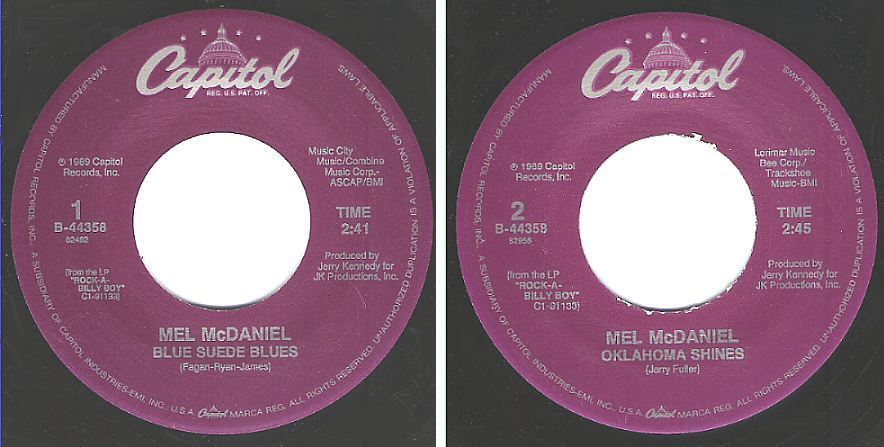 McDaniel, Mel / Blue Suede Blues (1989) / Capitol B-44358 (Single, 7" Vinyl)