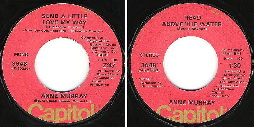 Murray, Anne / Send a Little Love My Way (1973) / Capitol 3648 (Single, 7&quot; Vinyl)