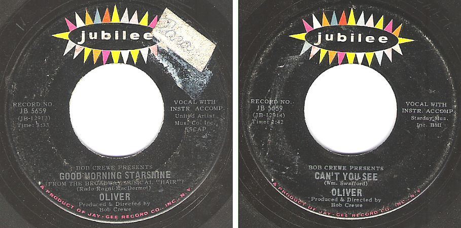 Oliver / Good Morning Starshine (1969) / Jubilee JB-5659 (Single, 7" Vinyl)