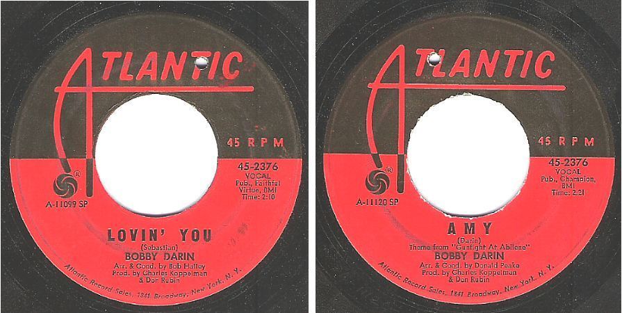 Darin, Bobby / Lovin&#39; You (1967) / Atlantic 45-2376 (Single, 7&quot; Vinyl)