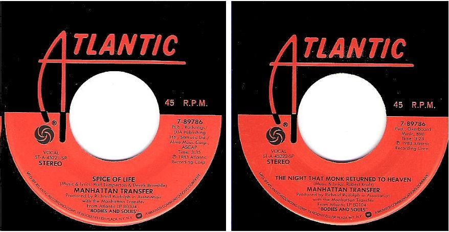 Manhattan Transfer / Spice of Life (1983) / Atlantic 7-89786 (Single, 7&quot; Vinyl)