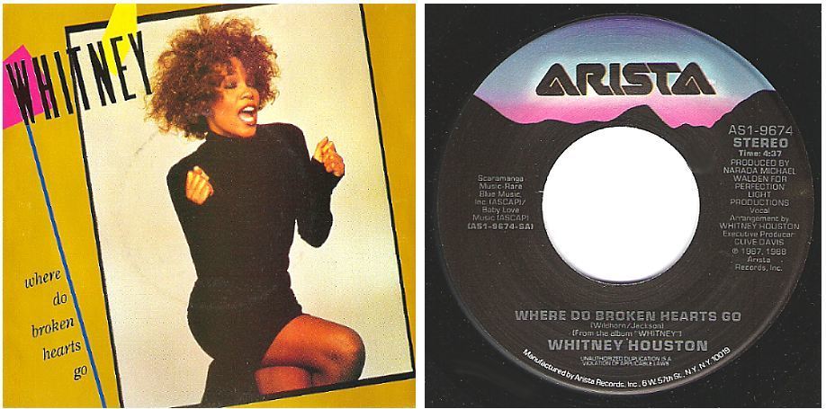 Houston, Whitney / Where Do Broken Hearts Go (1988) / Arista AS1-9674 (Single, 7&quot; Vinyl)