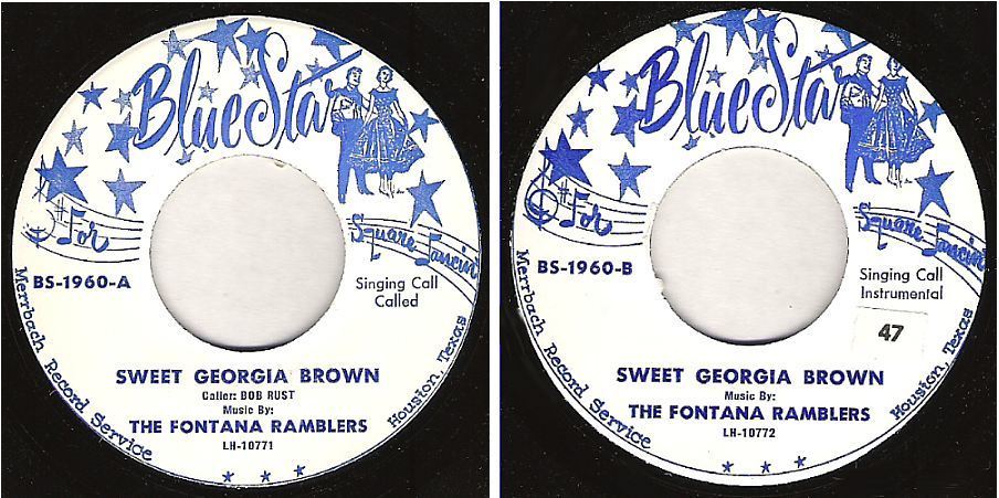 Fontana Ramblers, The / Sweet Georgia Brown (1960) / Blue Star BS-1960 (Single, 7" Vinyl)