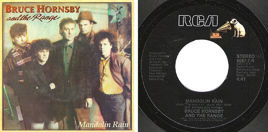 Hornsby, Bruce (+ The Range) / Mandolin Rain (1986) / RCA 5087-7-R (Single, 7&quot; Vinyl)