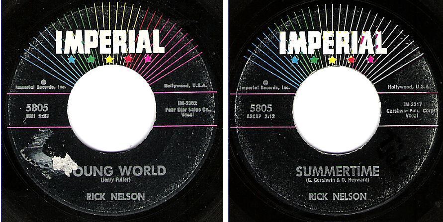 Nelson, Rick / Young World (1962) / Imperial 5805 (Single, 7" Vinyl)