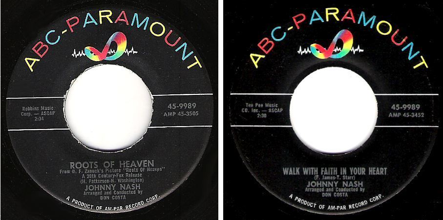 Nash, Johnny / Roots of Heaven (1958) / ABC-Paramount 45-9989 (Single, 7" Vinyl)