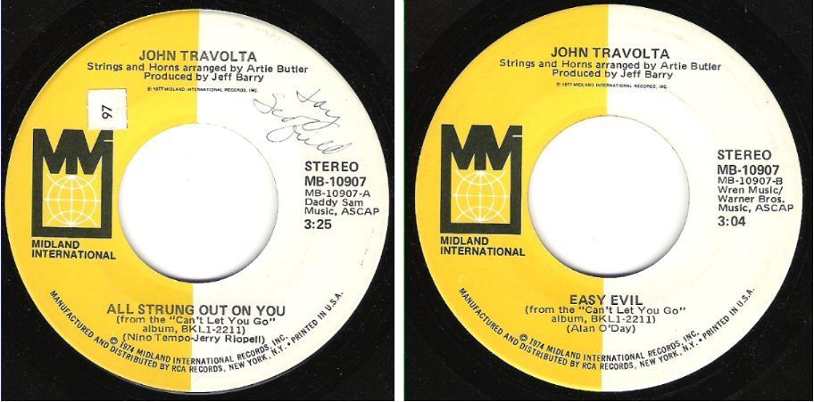 Travolta, John / All Strung Out On You (1977) / Midland International MB-10907 (Single, 7" Vinyl)