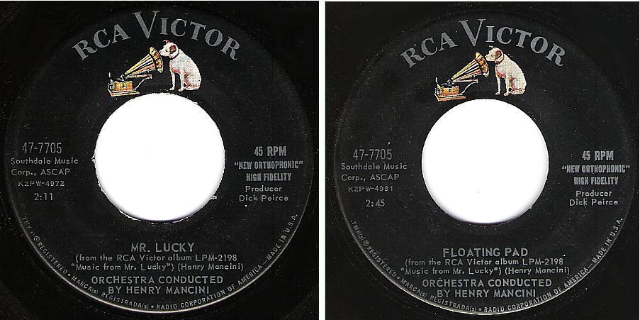 Mancini, Henry / Mr. Lucky (1960) / RCA Victor 47-7705 (Single, 7&quot; Vinyl)