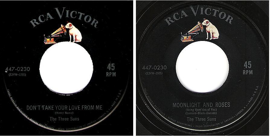 Three Suns, The / Don&#39;t Take Your Love From Me (1953) / RCA Victor 447-0230 (Single, 7&quot; Vinyl)