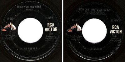 Reeves, Jim / When You Are Gone (1968) / RCA Victor 47-9614 (Single, 7&quot; Vinyl)
