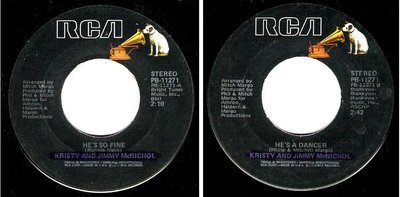 McNichol, Jimmy + Kristy / He's So Fine (1978) / RCA PB-11271 (Single, 7" Vinyl)
