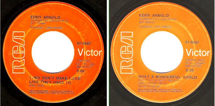 Arnold, Eddy / They Don't Make Love Like They Used To (1968) / RCA Victor 47-9667 (Single, 7" Vinyl)