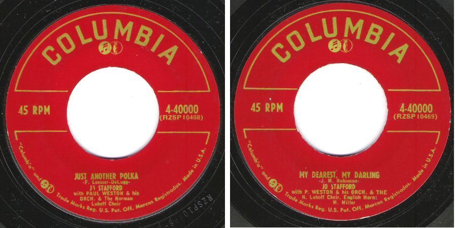 Stafford, Jo / Just Another Polka (1953) / Columbia 4-40000 (Single, 7&quot; Vinyl)