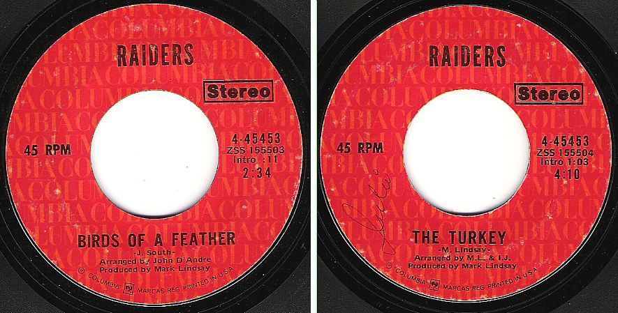 Raiders, The / Birds of a Feather (1971) / Columbia 4-45453 (Single, 7&quot; Vinyl)