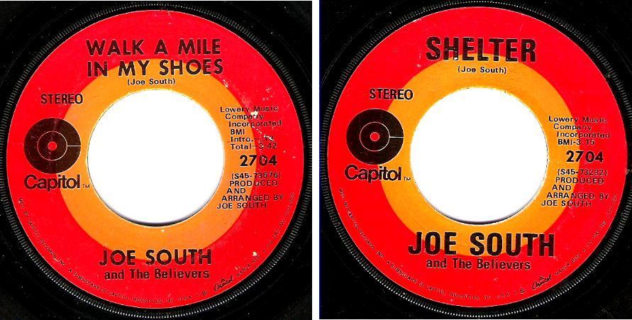 South, Joe / Walk a Mile In My Shoes (1969) / Capitol 2704 (Single, 7" Vinyl)