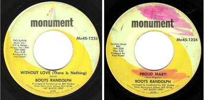 Randolph, Boots / Without Love (There Is Nothing) (1970) / Monument Mn45-1226 (Single, 7&quot; Vinyl)