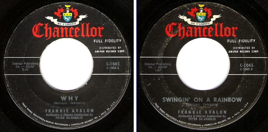 Avalon, Frankie / Why (1959) / Chancellor C-1045 (Single, 7" Vinyl)