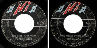 Jaye, Jerry / My Girl Josephine (1967) / Hi 45-2120 (Single, 7&quot; Vinyl)