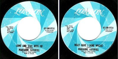 Faithfull, Marianne / Come and Stay With Me (1965) / London 45 LON 9731 (Single, 7&quot; Vinyl)