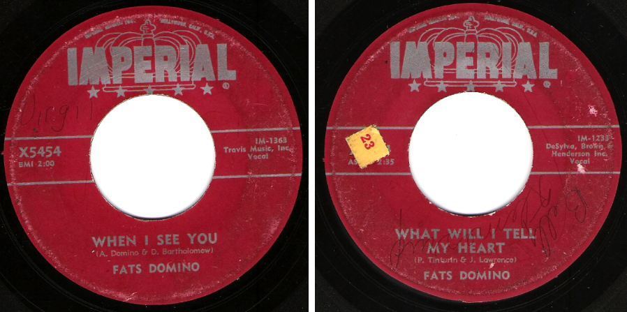 Domino, Fats / When I See You (1957) / Imperial X5454 (Single, 7" Vinyl)