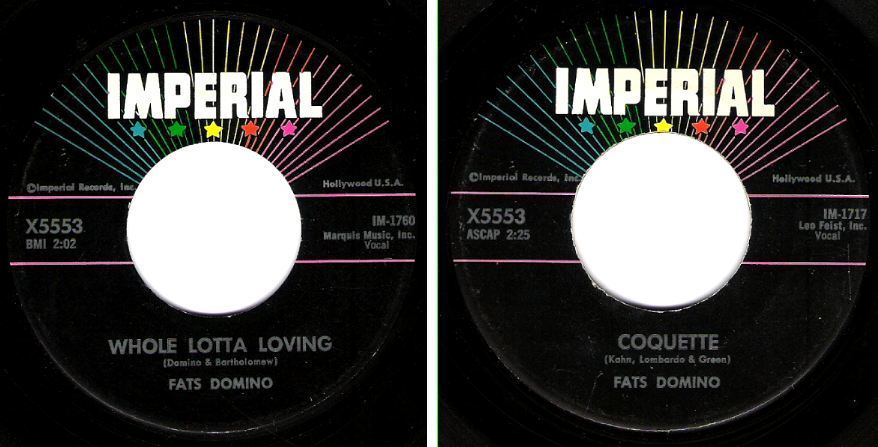 Domino, Fats / Whole Lotta Loving (1958) / Imperial X5553 (Single, 7" Vinyl)