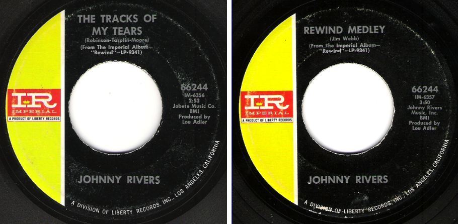 Rivers, Johnny / The Tracks of My Tears (1967) / Imperial 66244 (Single, 7" Vinyl)