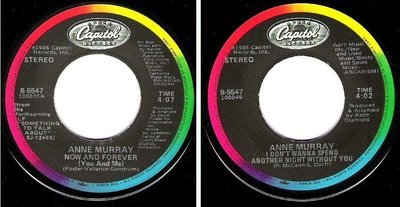 Murray, Anne / Now and Forever (You and Me) (1986) / Capitol B-5547 (Single, 7&quot; Vinyl)