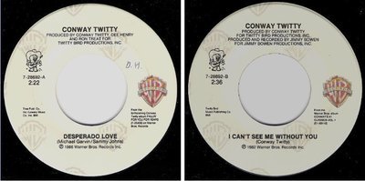 Twitty, Conway / Desperado Love (1986) / Warner Bros. 7-28692 (Single, 7&quot; Vinyl)