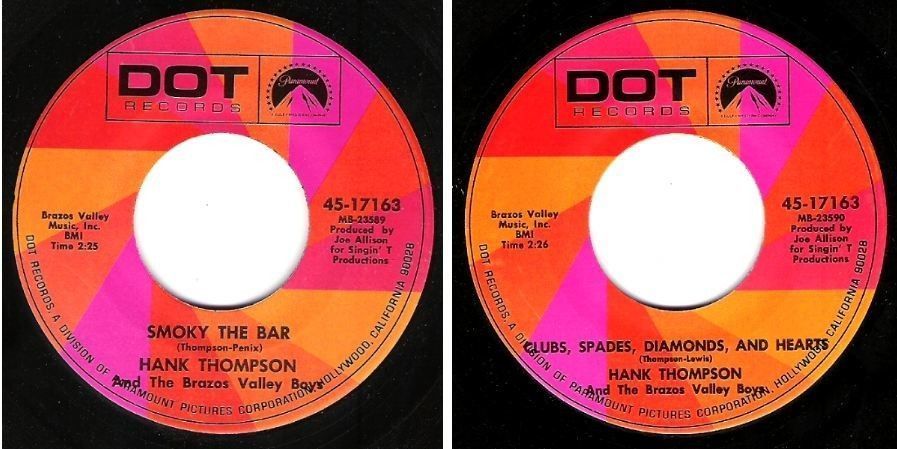 Thompson, Hank / Smoky the Bar (1968) / Dot 45-17163 (Single, 7" Vinyl)