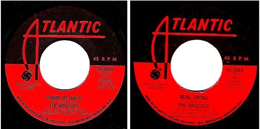 Rascals, The / Carry Me Back (1969) / Atlantic 45-2664 (Single, 7&quot; Vinyl)