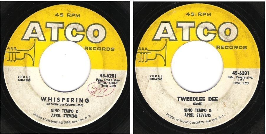 Tempo, Nino (+ April Stevens) / Whispering (1963) / Atco 45-6281 (Single, 7&quot; Vinyl)