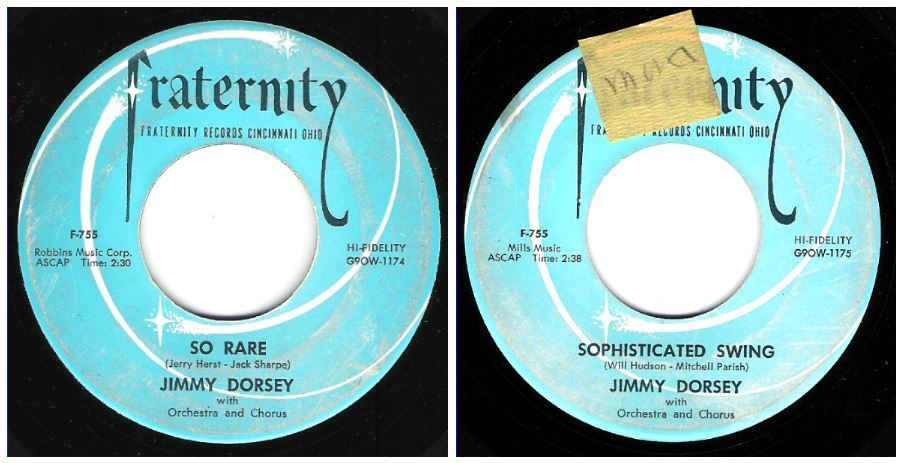 Dorsey, Jimmy / So Rare (1957) / Fraternity F-755 (Single, 7" Vinyl)