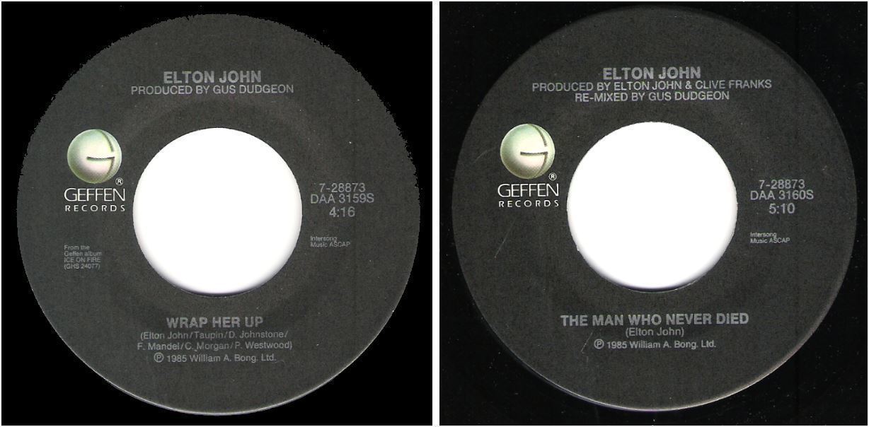 John, Elton / Wrap Her Up (1985) / Geffen 7-28873 (Single, 7&quot; Vinyl)