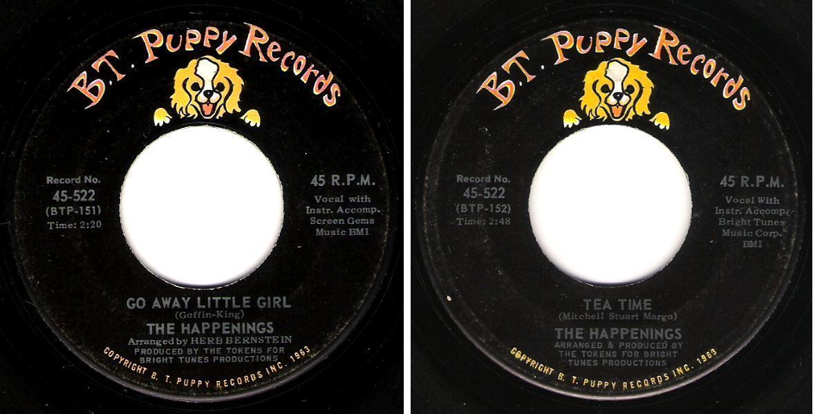 Happenings, The / Go Away Little Girl (1966) / B.T. Puppy 45-522 (Single, 7&quot; Vinyl)
