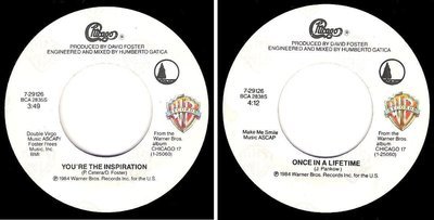 Chicago / You&#39;re the Inspiration (1984) / Warner Bros. (Full Moon) 7-29126 (Single, 7&quot; Vinyl)