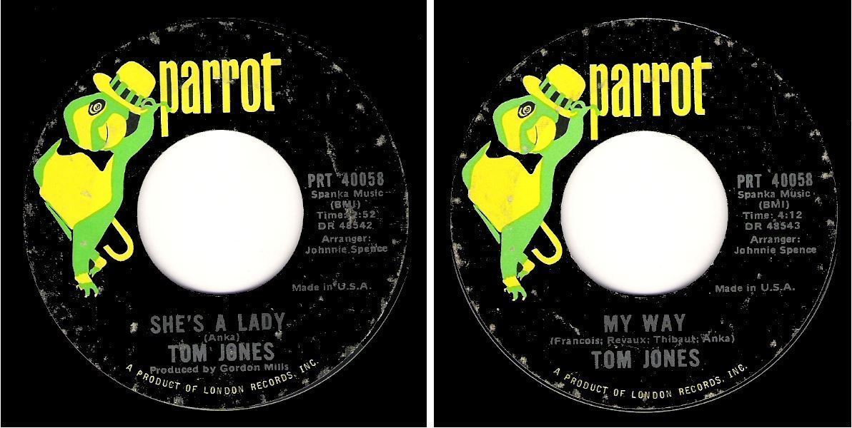 Jones, Tom / She&#39;s a Lady (1971) / Parrot PRT-40058 (Single, 7&quot; Vinyl)