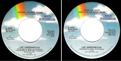 Greenwood, Lee / Going, Going, Gone (1983) / MCA 52322 (Single, 7&quot; Vinyl)