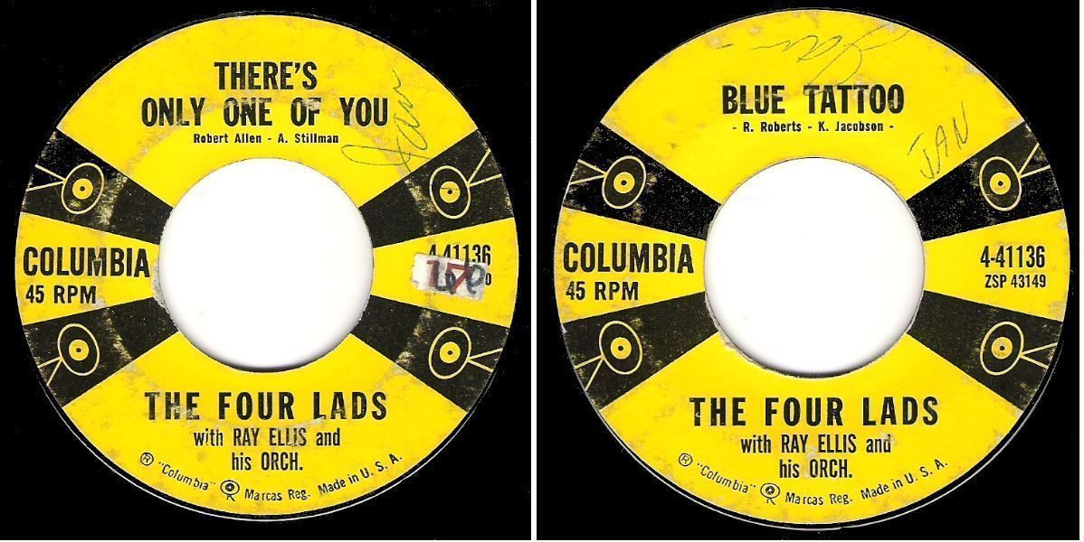 Four Lads, The / There's Only One of You (1958) / Columbia 4-41136 (Single, 7" Vinyl)