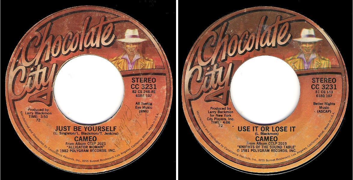 Cameo / Just Be Yourself (1982) / Chocolate City CC-3231 (Single, 7" Vinyl)
