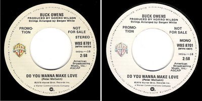 Owens, Buck / Do You Wanna Make Love (1978) / Warner Bros. WBS-8701 (Single, 7&quot; Vinyl) / Promo