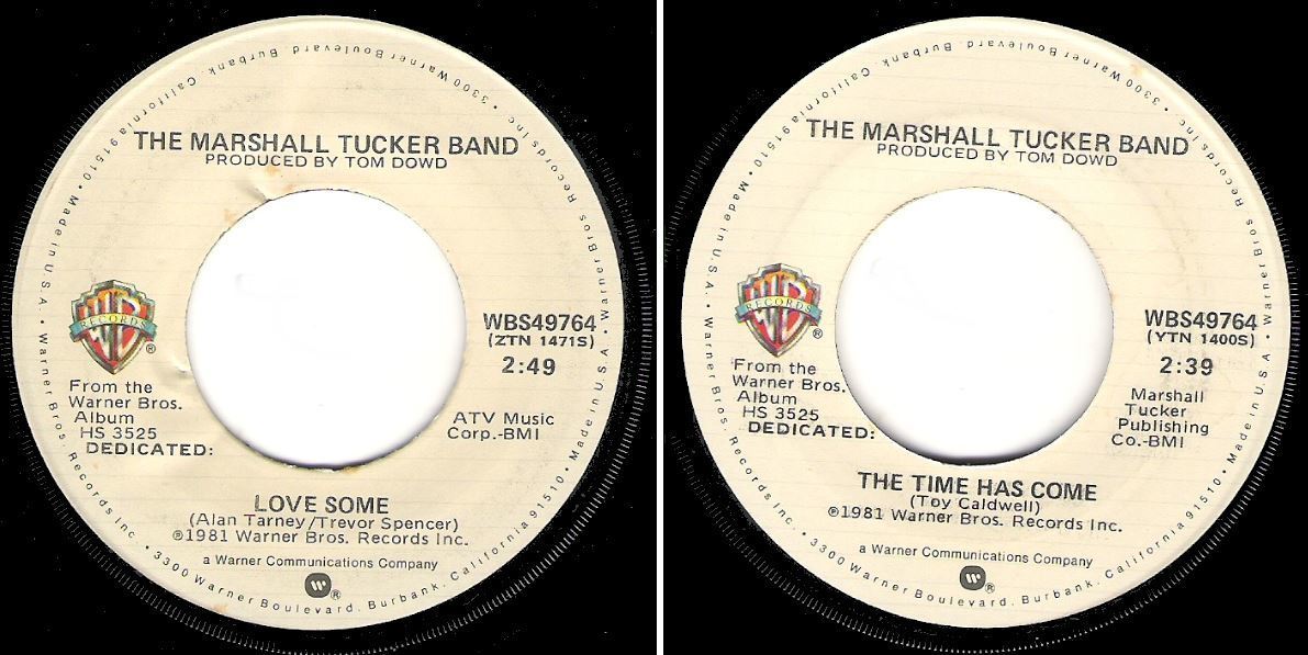 Marshall Tucker Band / Love Some (1981) / Warner Bros. WBS-49764 (Single, 7" Vinyl)