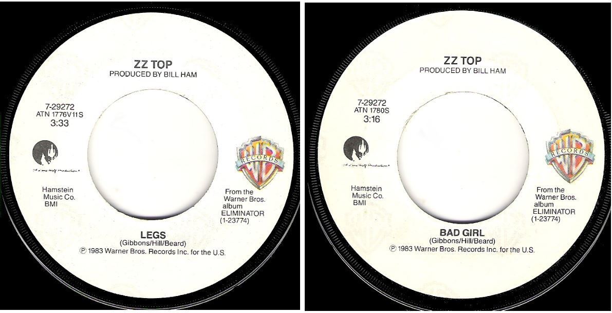 ZZ Top / Legs (1983) / Warner Bros. 7-29272 (Single, 7" Vinyl)