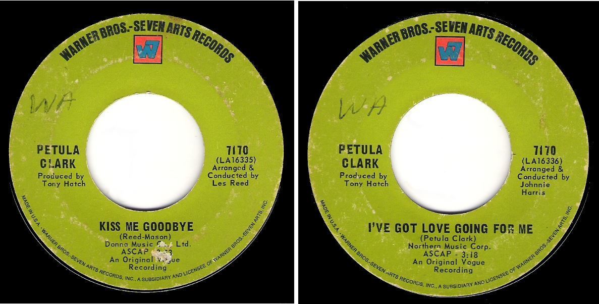 Clark, Petula / Kiss Me Goodbye (1968) / Warner Bros. 5661 (Single, 7" Vinyl)