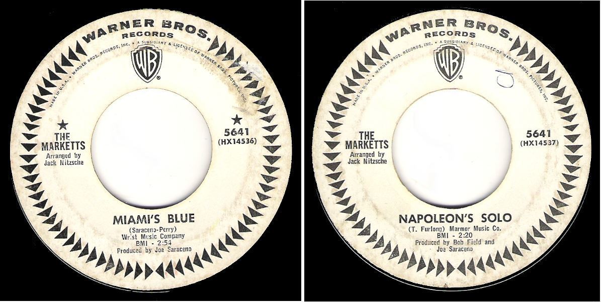 Marketts, The / Miami's Blue (1965) / Warner Bros. 5641 (Single, 7" Vinyl) / Promo