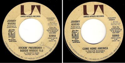 Rivers, Johnny / Rockin' Pneumonia - Boogie Woogie Flu (1972) / United Artists 50960 (Single, 7" Vinyl)