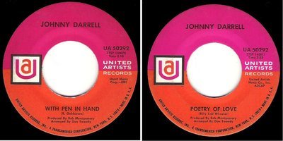 Darrell, Johnny / With Pen In Hand (1968) / United Artists UA-50292 (Single, 7&quot; Vinyl)