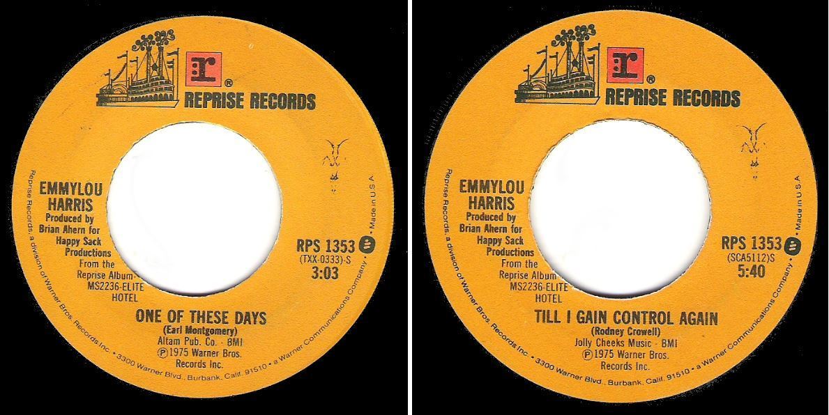 Harris, Emmylou / One of These Days (1976) / Reprise RPS-1353 (Single, 7&quot; Vinyl)